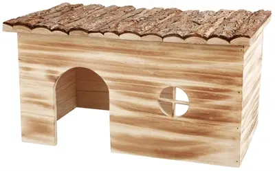 Trixie konijnenhuis Grete schorshout 45 x 28 x 24 cm – 2 ingangen
