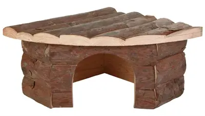 Trixie hoekhuis schorshout 32 x 21 x 13 cm – met uitkijkplek