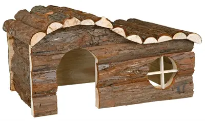 Trixie konijnenhuis schorshout 43 x 28 x 22 cm – Natural Living
