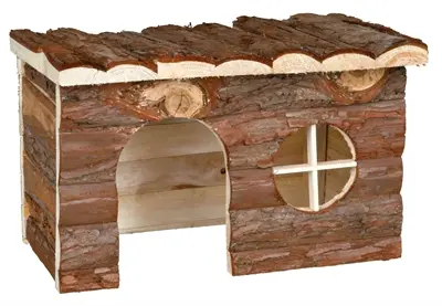 Trixie Nature Jerrik speelhuis 28 x 18 x 16 cm – schorshout, voor cavia's