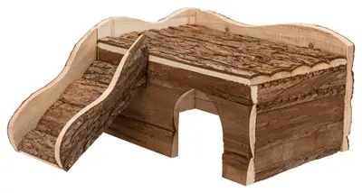 Trixie konijnenhuis schorshout 50 x 33 x 25 cm – met uitkijkplek
