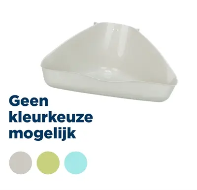Trixie hoektoilet voor konijnen en knaagdieren 45 x 30 x 21 cm – 4 stuks