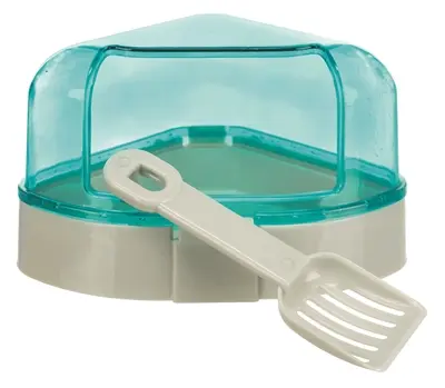 Trixie hoektoilet voor knaagdieren 14 x 11 x 8 cm – met schepje, assorti - Afbeelding 2
