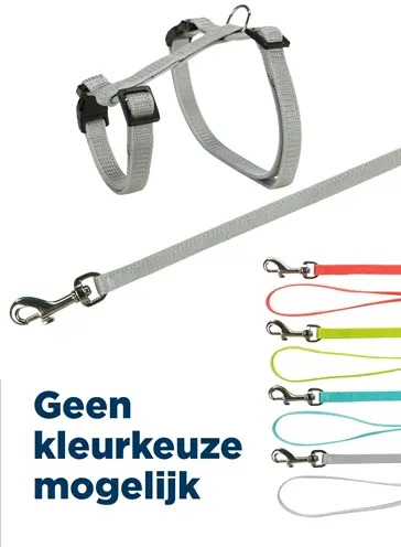 Trixie konijnentuig met riem 25-44 x 1 cm – assorti, 4 stuks