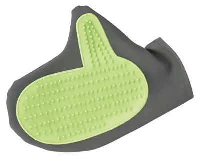 Trixie vachtverzorgingshandschoen groen 21 x 11 cm – Massage & Glans - Afbeelding 2