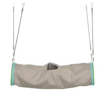 Trixie hangende tunnel voor fretten 45 x 20 x 20 cm – schapenvacht look - Afbeelding 3