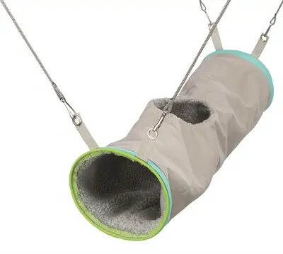 Trixie hangende tunnel voor fretten 45 x 20 x 20 cm – schapenvacht look - Afbeelding 7