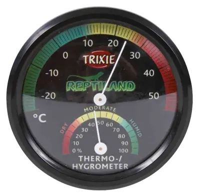 Trixie Reptiland thermo-hygrometer analoog 7,5 x 7,5 cm – met plakstrip