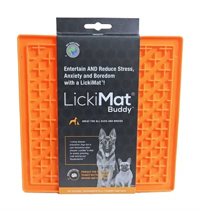 Lickimat Buddy Oranje 20 x 20 cm – likmat voor honden - Afbeelding 4