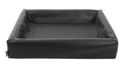 Bia Bed hondenmand Square zwart 70 x 60 x 15 cm – kunstleer, maat 3