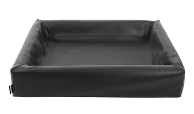 Bia Bed hondenmand Square zwart 85 x 70 x 15 cm – kunstleer, maat 4