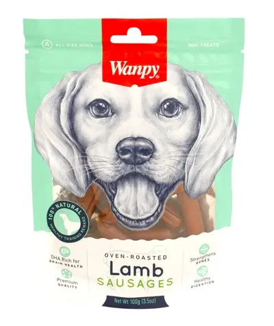 Wanpy Soft Oven-Roasted Lamb Sausages 100 g – lamssnack - Afbeelding 4
