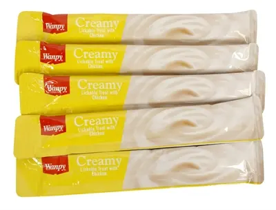 Wanpy Creamy Lickable Treats kip kattensnack 5 stuks (14 g) - Afbeelding 5