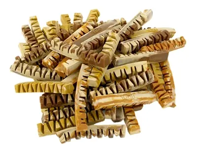 Trixie Denta Fun Veggie Jaw Bone 12 cm – plantaardige kauwsnack, 100 stuks
