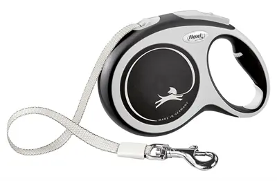 Flexi rollijn New Comfort Tape zwart L 8 m – soft grip, tot 50 kg - Afbeelding 4