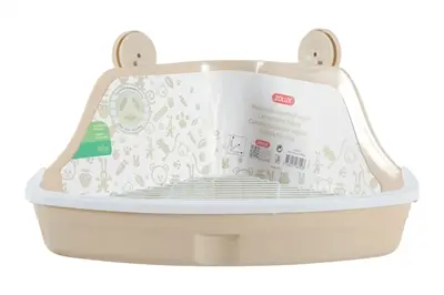Zolux hoektoilet knaagdier beige S 32 cm – met opstapje - Afbeelding 4