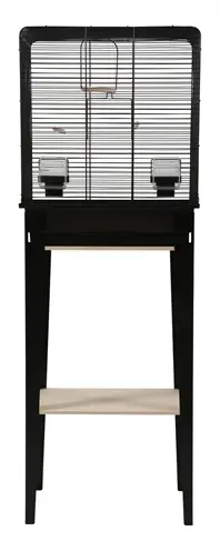 Zolux vogelkooi Chic Loft met meubel zwart 124 cm – schuiflade - Afbeelding 4
