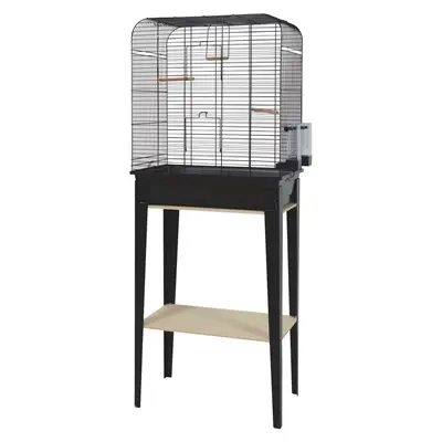 Zolux vogelkooi Chic Loft met meubel zwart 134 cm – schuiflade - Afbeelding 4