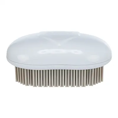 Trixie textielborstel wit/grijs 7 x 10 cm – ergonomische pluizenborstel