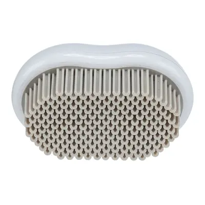 Trixie textielborstel wit/grijs 7 x 10 cm – ergonomische pluizenborstel - Afbeelding 2