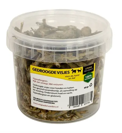 Utopia gedroogde visjes 60 g – hypoallergene snack