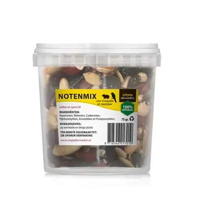 Utopia notenmix 75 g – snack voor knaagdieren en vogels