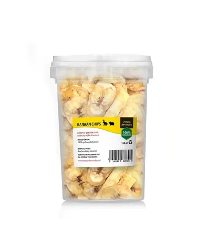 Utopia bananenchips 150 g – gedroogde fruitsnack voor knaagdieren