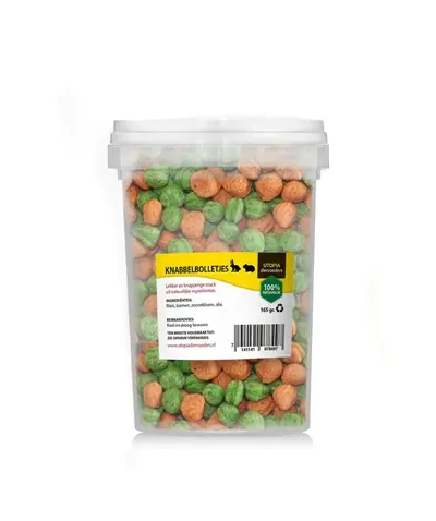 Utopia knabbelbolletjes 165 g – knapperige snack voor knaagdieren