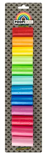 Poopi-Dog poepzakjes extra dik regenboog 12 x 15 stuks - Afbeelding 4