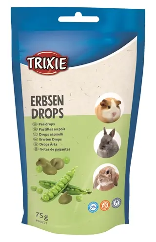 Trixie drops erwten 75 g – snack voor konijn en cavia