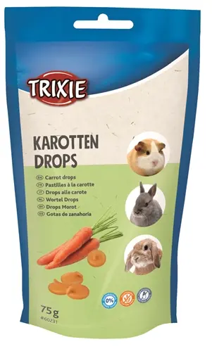 Trixie knaagdierdrops wortel 75 g – lactosevrij