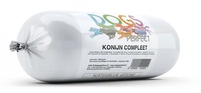 Dogs Perfect konijn compleet hondenvoer 1000 g – diepgevroren