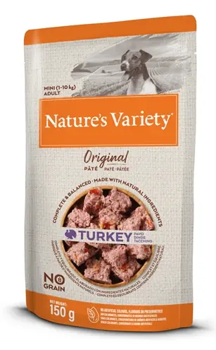 Nature's Variety Original hondenvoer Mini Pouch kalkoen 8 x 150 g - Afbeelding 4