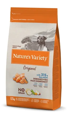 Nature's Variety hondenvoer Mini zalm 1,5 kg – graanvrij