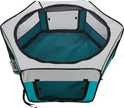 Trixie Indoor ren voor knaagdieren turquoise/grijs 150 x 65 cm – opvouwbaar - Afbeelding 4