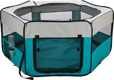 Trixie Indoor ren voor knaagdieren turquoise/grijs 150 x 65 cm – opvouwbaar - Afbeelding 5