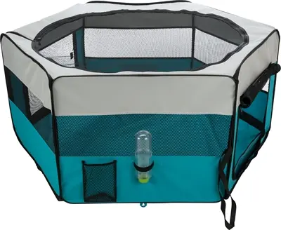 Trixie Indoor ren voor knaagdieren turquoise/grijs 150 x 65 cm – opvouwbaar - Afbeelding 6