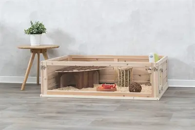 Trixie Indoor ren cavia hout/plexiglas 100 x 60 x 30 cm