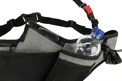 Trixie joggingriem met lijn grijs/zwart 115-150 cm – voor canicross - Afbeelding 6