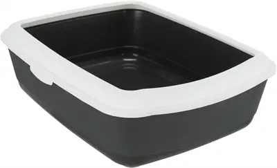 Trixie kattenbak Classic antraciet/wit 47 x 37 x 15 cm – open model