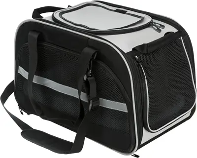 Trixie kattentas Valery zwart/grijs 49 x 29 x 31 cm – draagtas, schuilplek