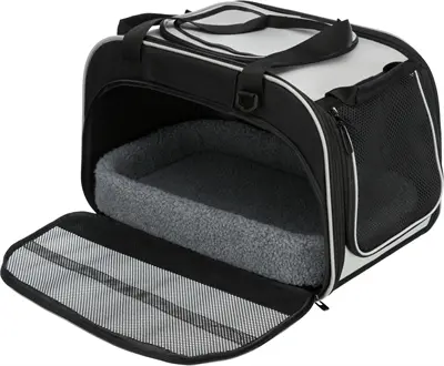 Trixie kattentas Valery zwart/grijs 49 x 29 x 31 cm – draagtas, schuilplek - Afbeelding 5