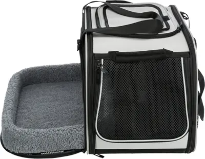 Trixie kattentas Valery zwart/grijs 49 x 29 x 31 cm – draagtas, schuilplek - Afbeelding 7