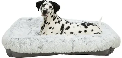 Trixie hondenmand Harvey grijs-wit 80 x 65 cm – langharig pluche - Afbeelding 6