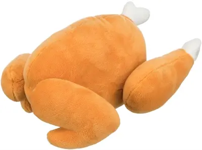 Trixie pluche gebraden kip 26 cm – hondenspeelgoed met pieper