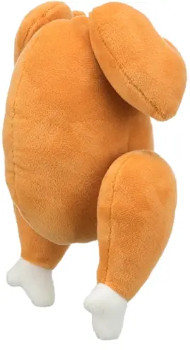 Trixie pluche gebraden kip 26 cm – hondenspeelgoed met pieper - Afbeelding 4