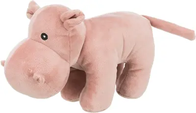 Trixie pluche nijlpaard 25 cm – hondenknuffel met pieper