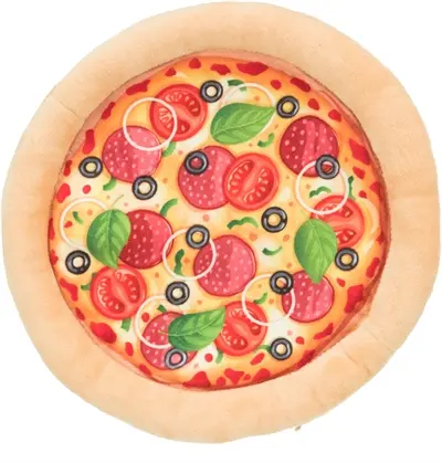 Trixie pluche pizza 26 cm – hondenspeelgoed met ritselpapier - Afbeelding 4