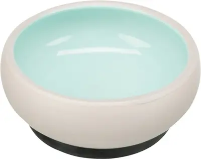 Trixie voerbak keramiek two-tone 11 cm 300 ml – 4 stuks assorti
