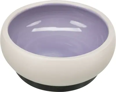Trixie keramische voerbak 14 cm 600 ml assorti – two-tone, slipvaste ring
